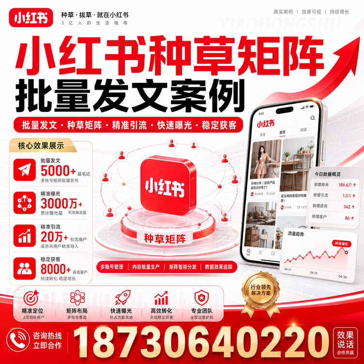 汕头小红书种草矩阵批量发文案例
